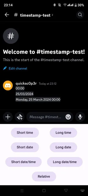 Discord Timestamp Inserter